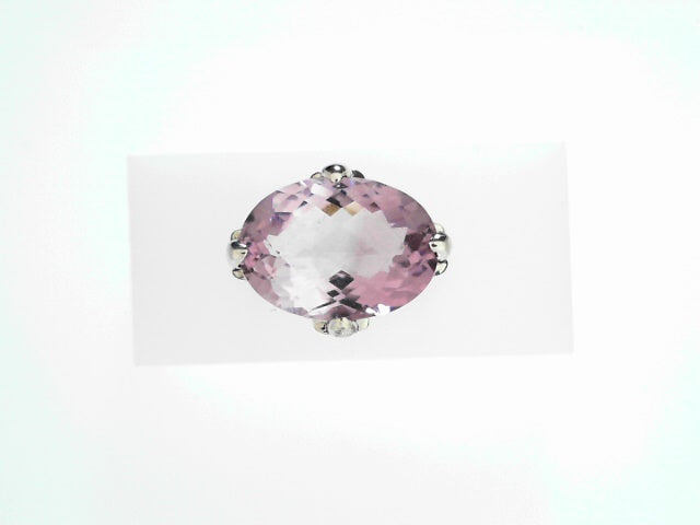 Sterling Silver Round Amethyst Statement Ring