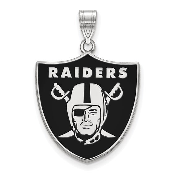 Sterling Silver NFL Raiders Team Logo Charm Pendant