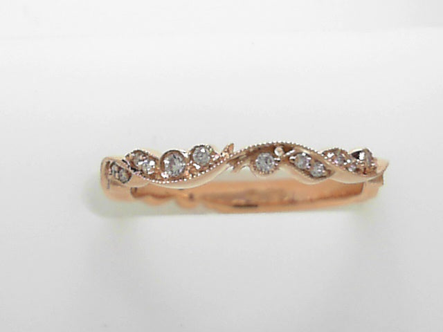 18K White Gold .13ctw Diamond Delicate Band Ring, Size 5.5