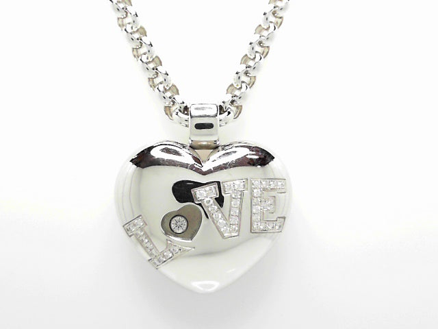 Chopard 18K Yellow Gold Diamond Heart Pendant Necklace