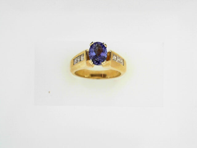 Tanzanite & Diamond 14K Gold Pendant Charm