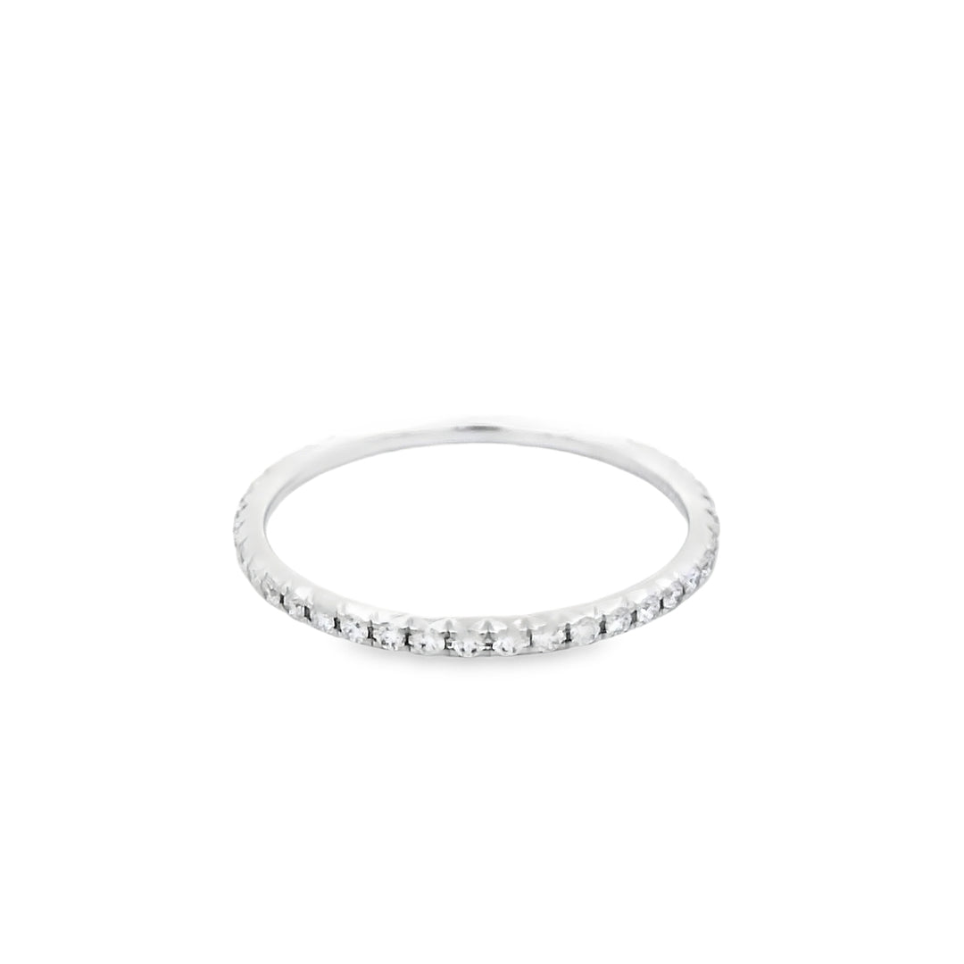 Tiffany 18K White Gold .35ctw Diamond Eternity Band Ring