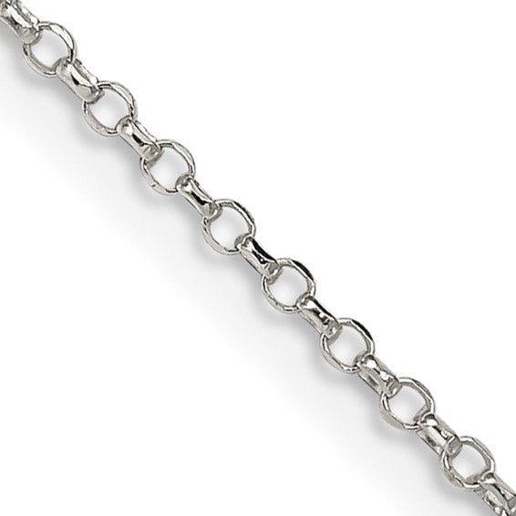 22 Sterling Silver 1.75mm Delicate Dia Cut Cable Chain Necklace