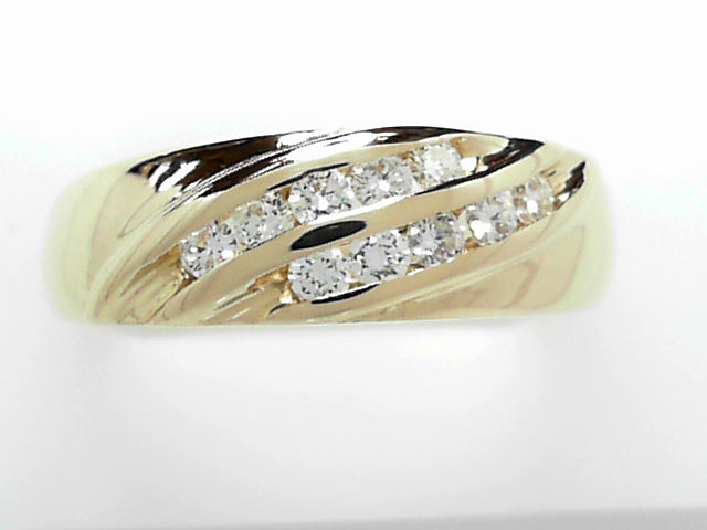 14K Gold Men's Diamond Wedding Band 20ctw