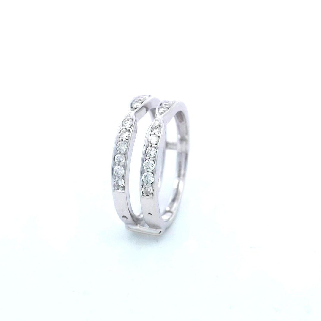 14K White Gold .50ctw Diamond Half Anniversary Ring Guard