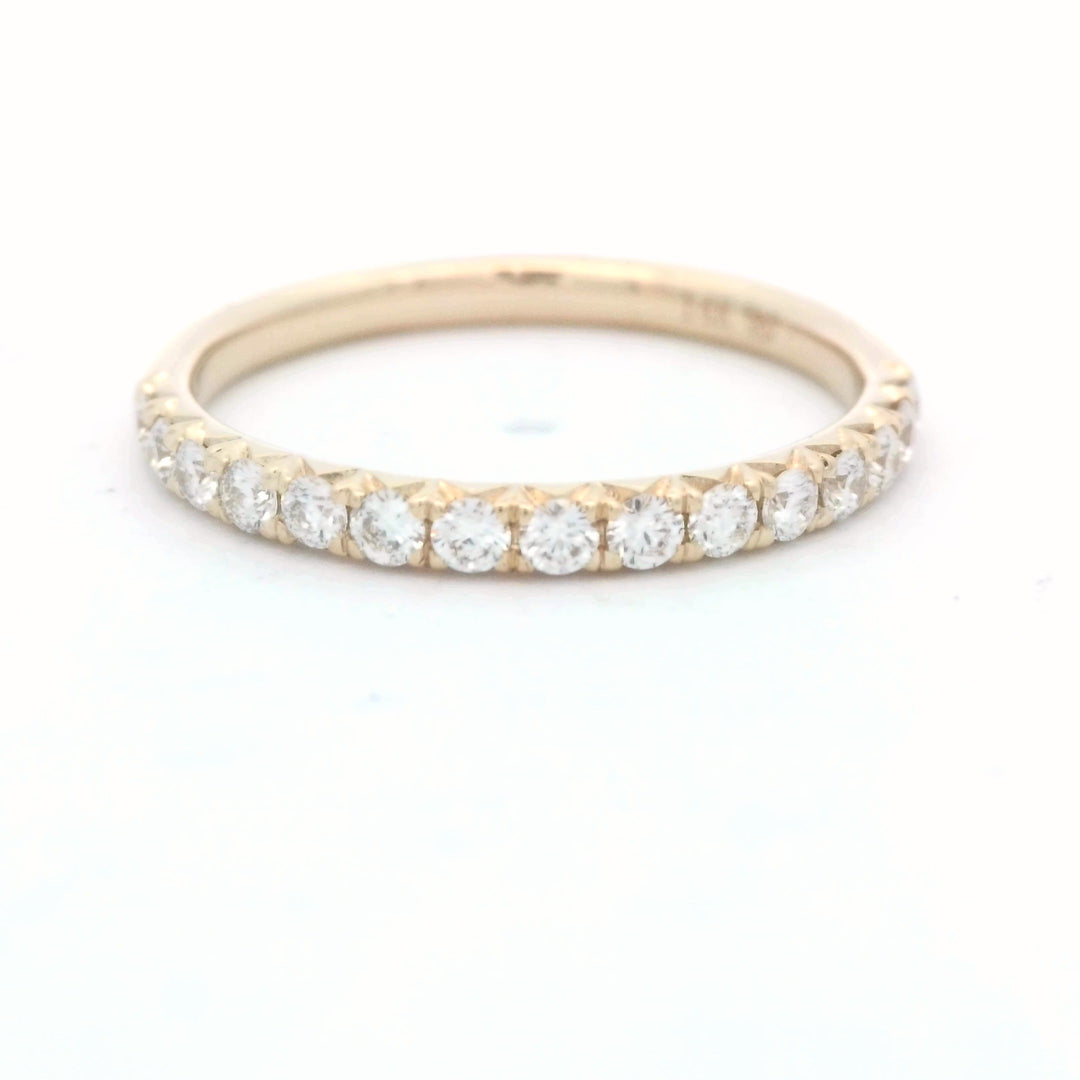 14K Yellow Gold .34ctw Diamond Half Anniversary Band