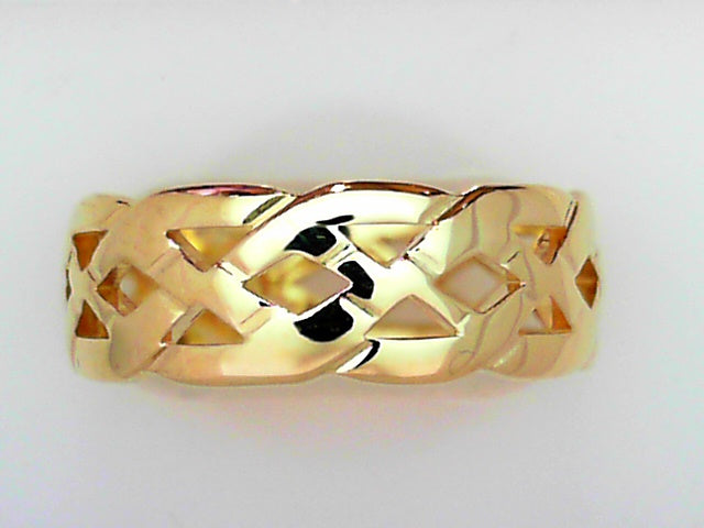 14K Gold Celtic Wedding Band | Timeless 7mm Bridal Ring