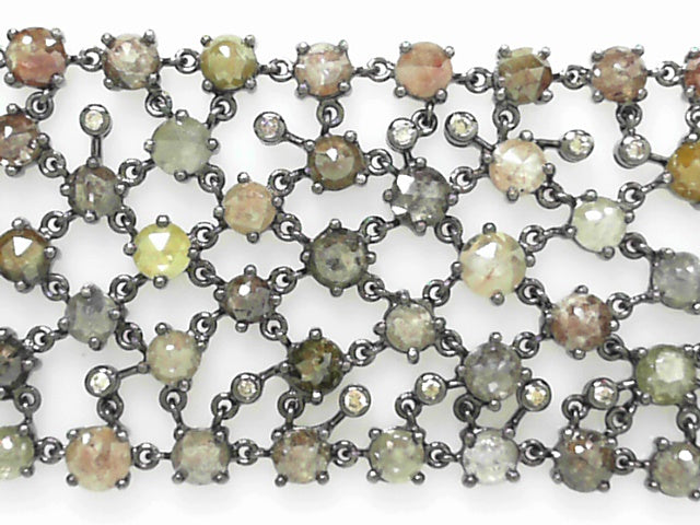 18K White Gold 45ct Fancy Diamond Luxury Link Bracelet