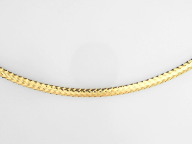 18K Gold Reversible Diamond-Cut Omega Necklace Chain