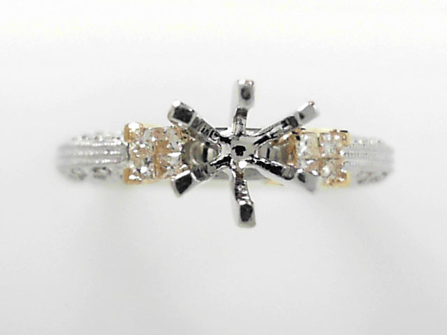 14K White Gold .22ctw Diamond Semi-Mount Bridal Ring