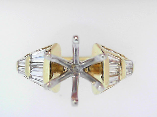 14K Gold 1.25ctw Diamond Customizable Semi-Mount Ring