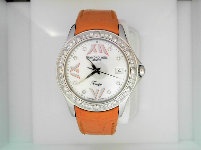 18K White Gold Raymond Weil Diamond Tango Luxury Watch