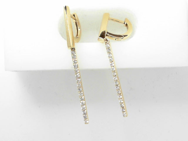 14K Gold .24ctw Diamond Drop Earrings - Elegant Shine