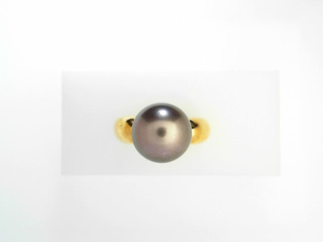 18K Gold 11mm Tahitian Pearl Luxury Ring