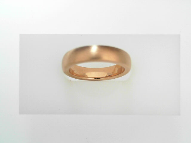Classic 14K Rose Gold Men's Wedding Band 4mm Brushed