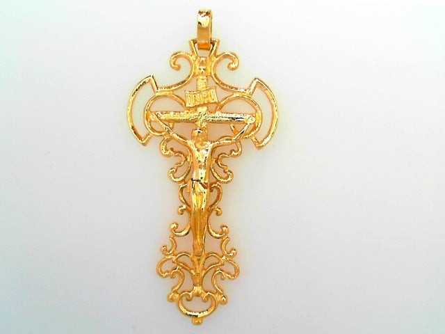 Solid 18K Gold Cross Pendant - Timeless Faith Symbol