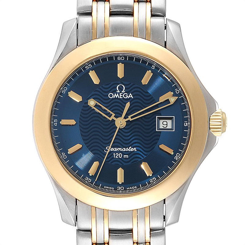 Omega Seamaster 120M Steel Yellow Gold Blue Dial Watch