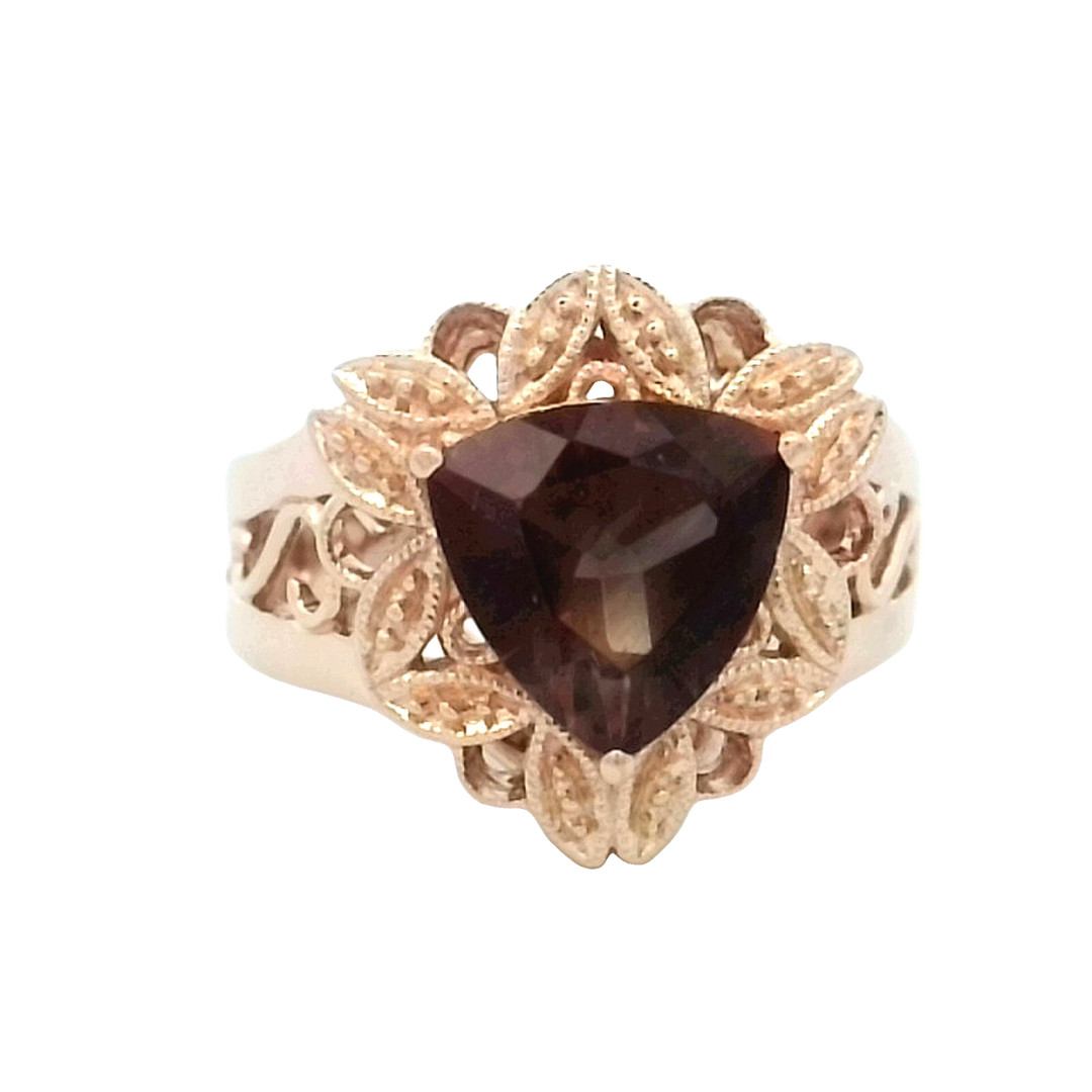 14kt Yellow Gold 2ct Oregon Sunstone Geometric Women's Ring