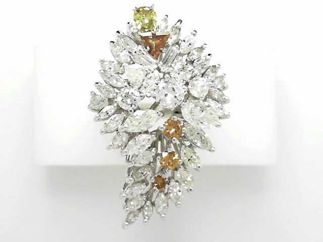 18K Gold Vintage Diamond Cluster Statement Ring (4-5ct)