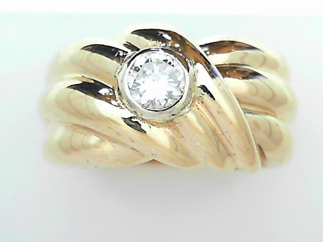 14K Gold Vintage Diamond Fancy Women's Ring 0.33ctw