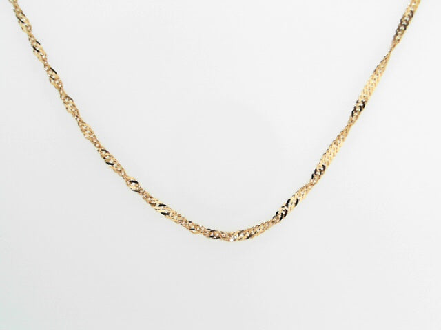 14kt Rose Gold Delicate Twist Chain Necklace, 16
