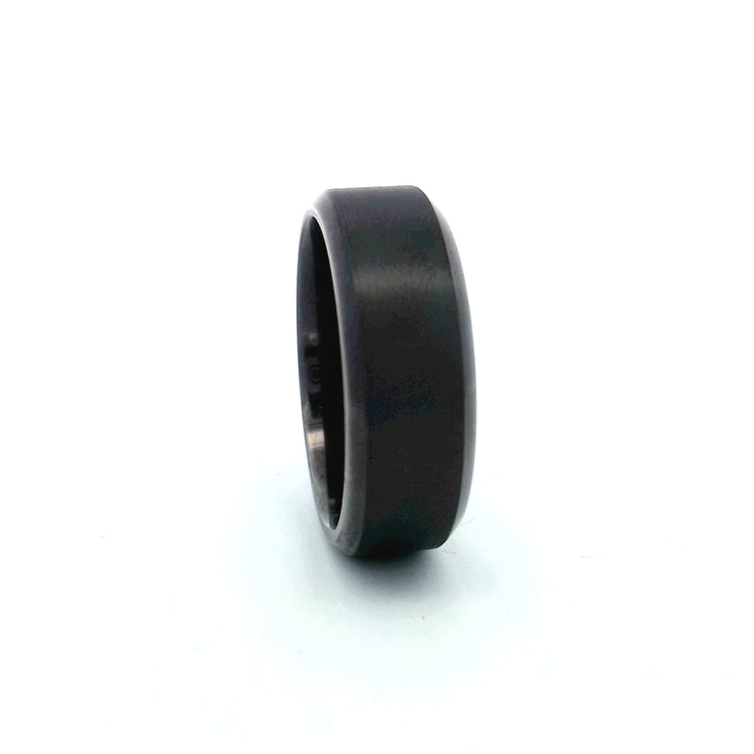 Lashbrook Tantalum Black 8mm High Beveled Men's Band