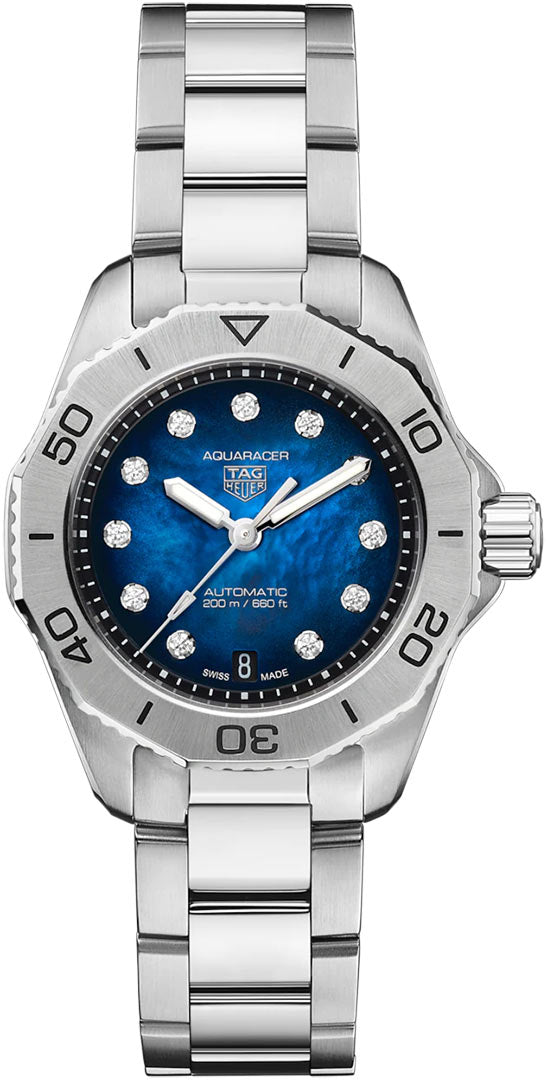 Tag Heuer Aquaracer 30mm Blue Mother of Pearl Automatic Watch