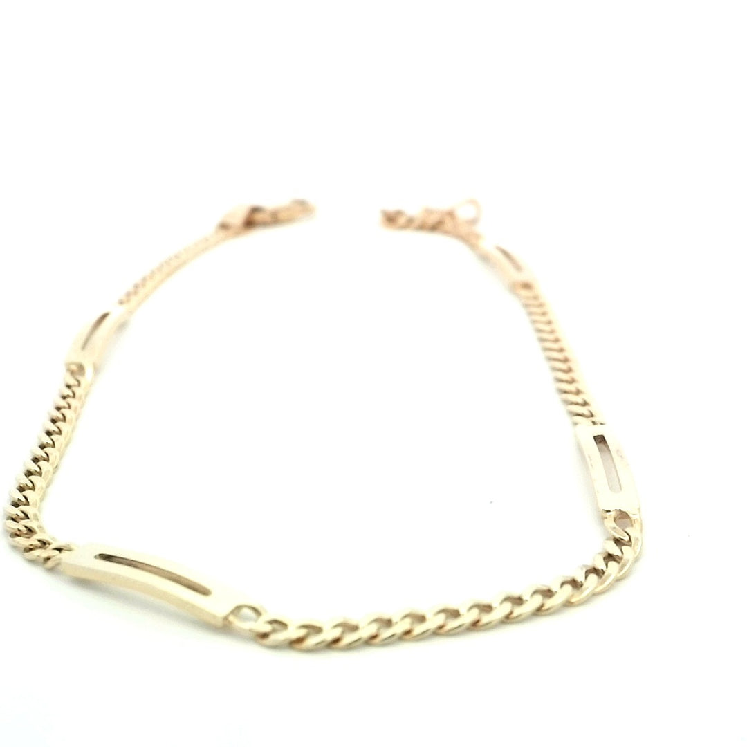 14K Italian Gold Ankle Bracelet - Delicate Charm