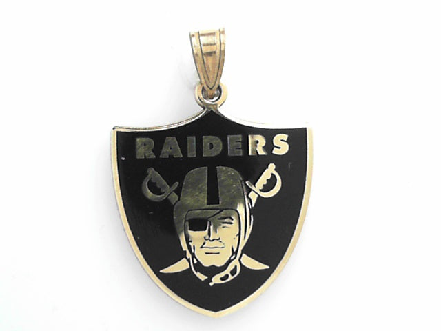 Silver Rhodium Raiders Football Charm Pendant
