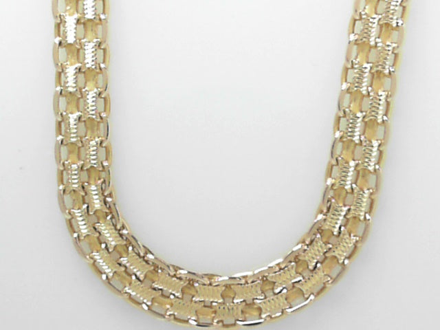 14K Yellow Gold Fancy Necklace, 17.3g, 16.5 Inches