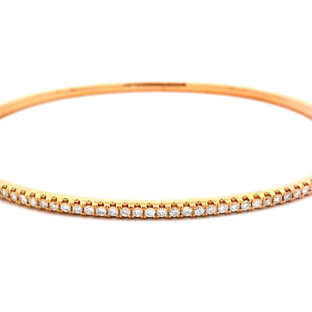 18K Yellow Gold Diamond Bangle Bracelet 0.50ctw