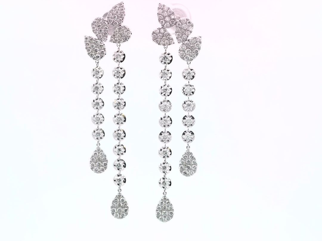 14kt Gold 2.11ctw Diamond Drop Earrings Elegant Design