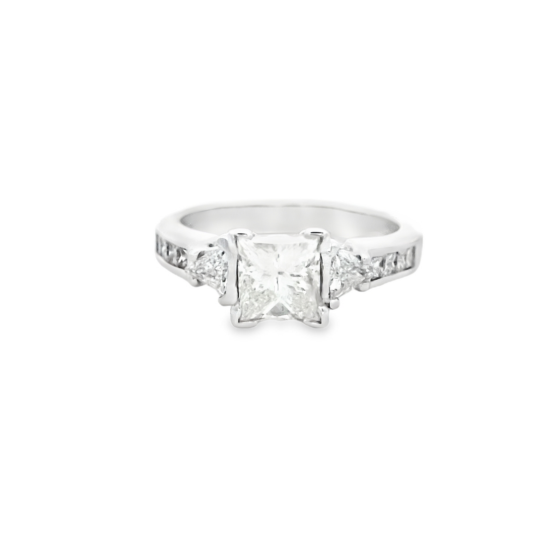 14kt White Gold 1ct Diamond Engagement Ring Sz 6