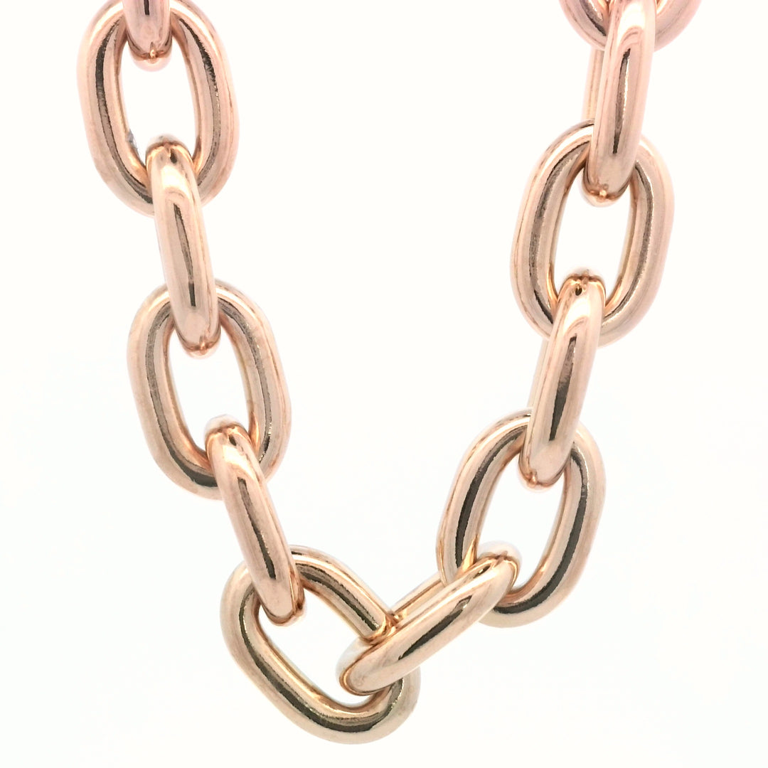 18K Yellow Gold Anchor Oval Link Chain, 16