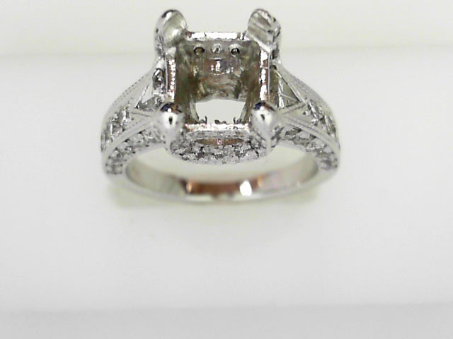18K Yellow Gold 1ct Diamond Semi-Mount Engagement Ring