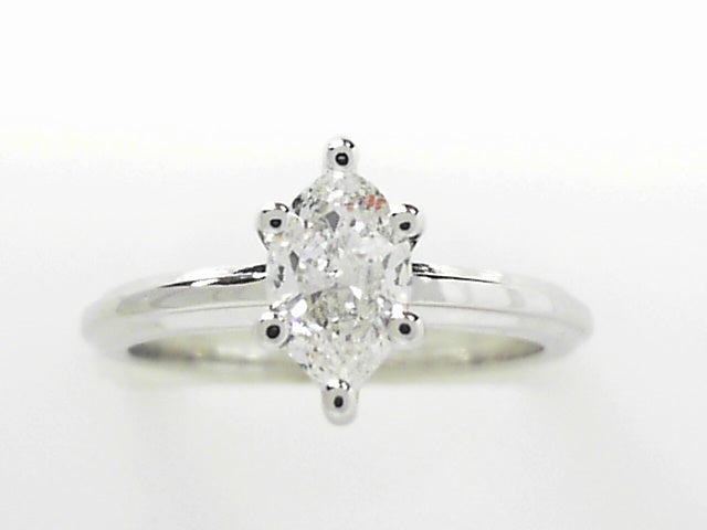 14K Gold .74ct Marquise Diamond Solitaire Engagement Ring