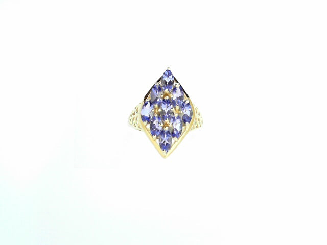 14K Gold Blue-Violet Tanzanite Pendant Jewelry