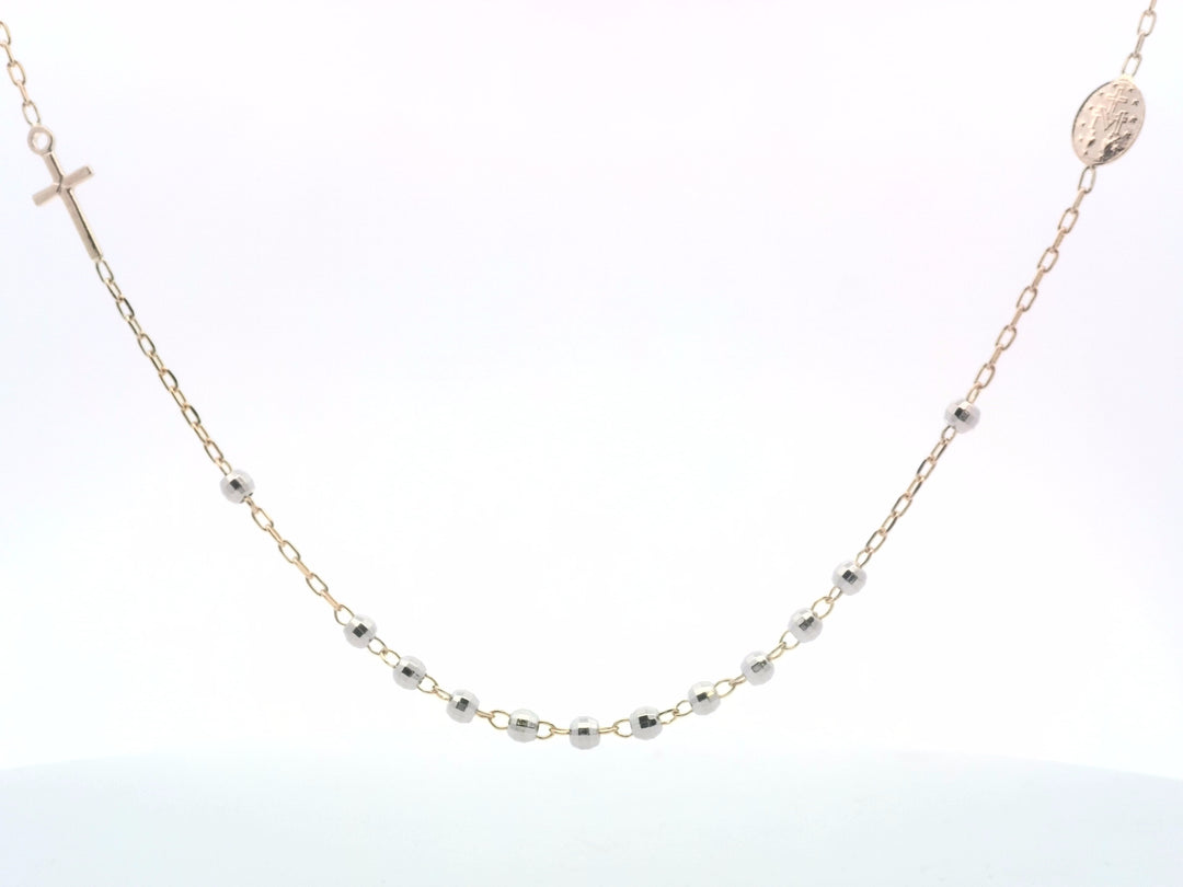 14kt Rose Gold 18 Rosary Chain Necklace