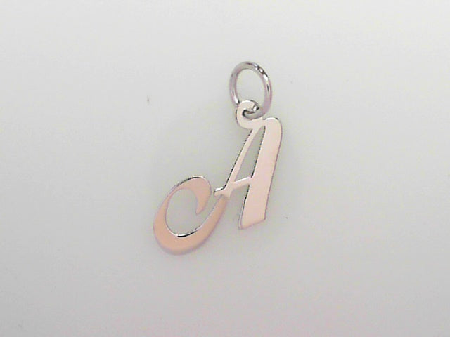 Sterling Silver Letter A Initial Charm Pendant