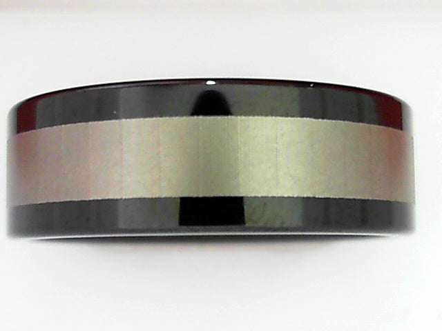 Rugged Tungsten Carbide Two-Tone Men's Ring, Size 11