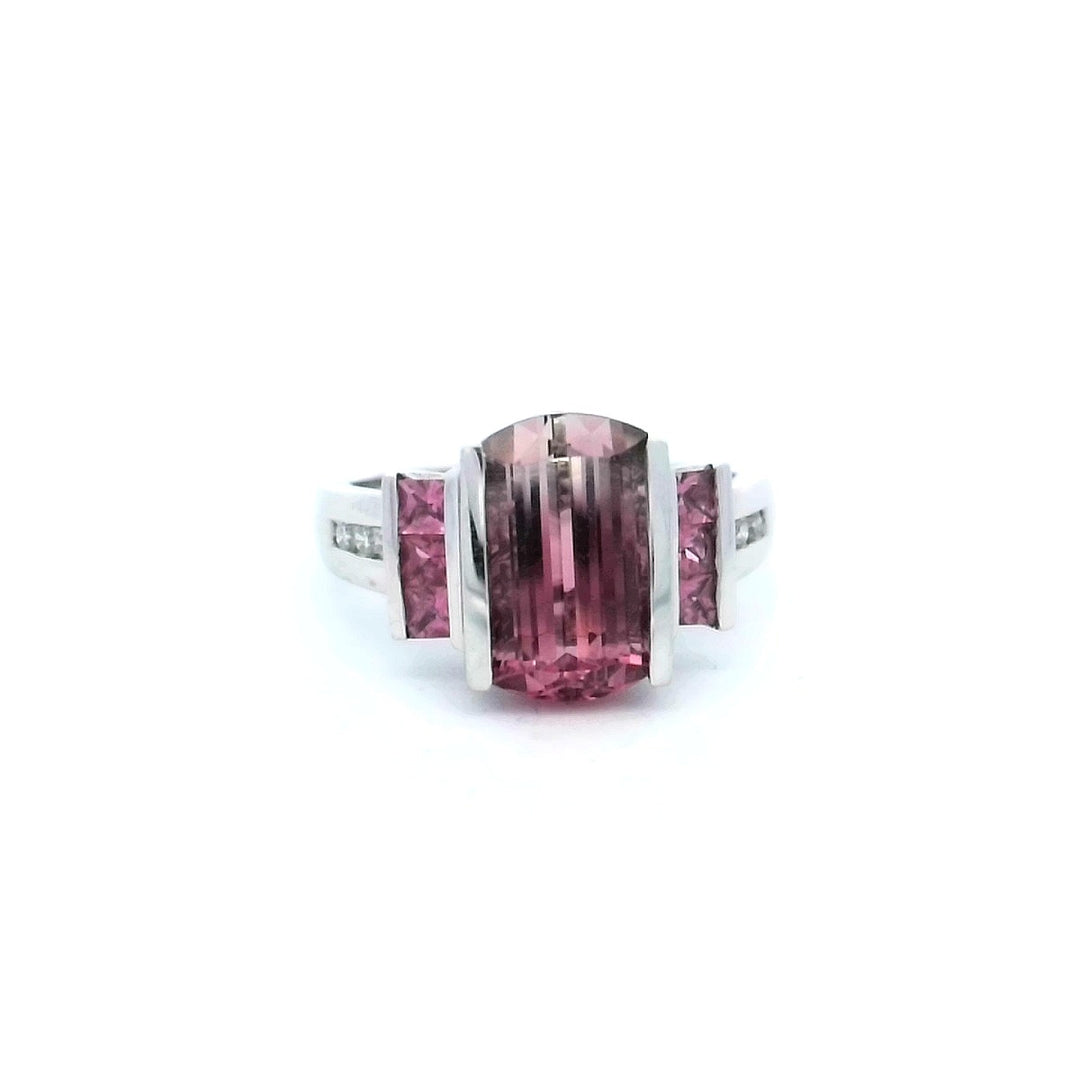 Delicate Pink Tourmaline Pendant Necklace in Elegant Design