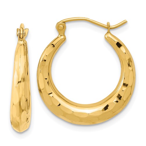 14K Gold Classic Lightweight Hoop Earrings