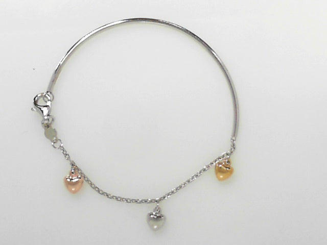 14K Tri-Color Gold Delicate Baby Bracelet Keepsake