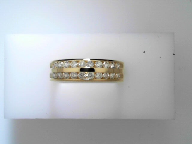 14K White Gold .50ctw Double Channel Diamond Wedding Band