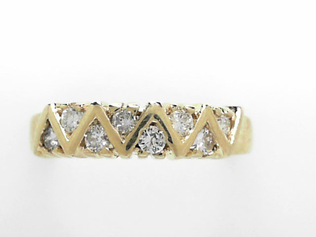 14K White Gold .33ctw Diamond Zigzag Wedding Band