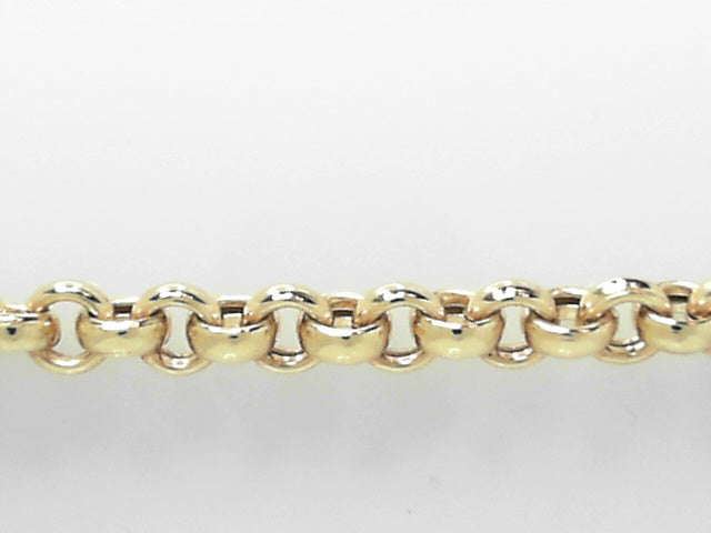 Classic Sterling Silver Gold Plated Rolo Chain Bracelet