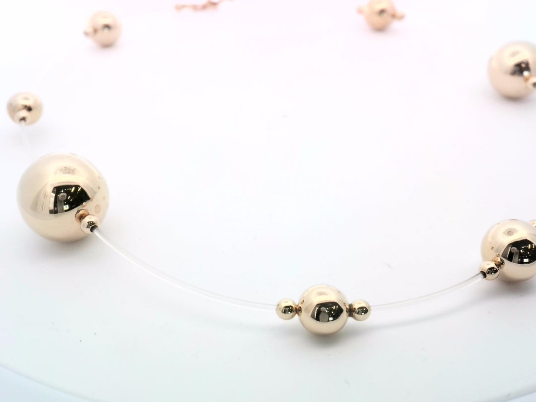 18kt Gold Polished Ball Chain Necklace, 16 Length