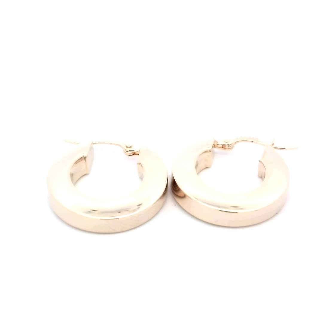 10K Yellow Gold Classic Small Hoop Earrings, Polished Finish