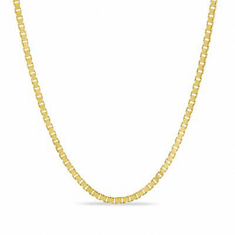 14K Gold Delicate Box Chain Necklace, 28-Inch Classic