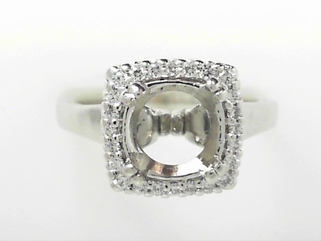 18K Gold 0.25ctw Diamond Halo Bridal Ring Setting